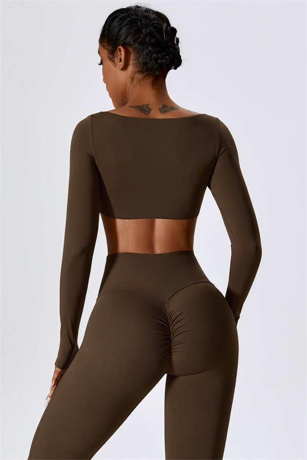 The Lily Belle Crop Top Flared Leggings 2-Piece Set
