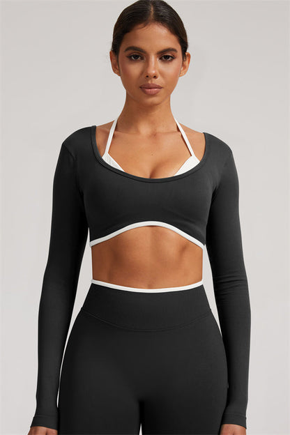The Elevate New Long Sleeve Crop top Leggings 2-Piece Set