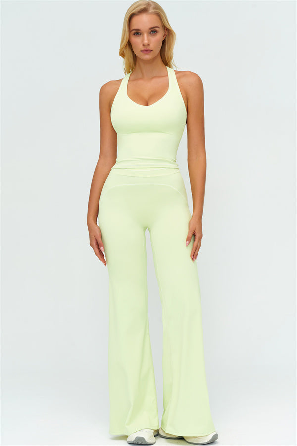 The Amara Crop Top Flared Leggings 2-Piece Set
