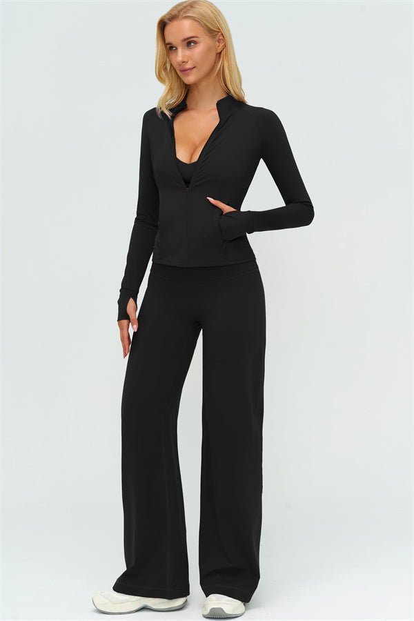 The Twirl Zip Jacket New Straight Leg Pants 2-Piece Set