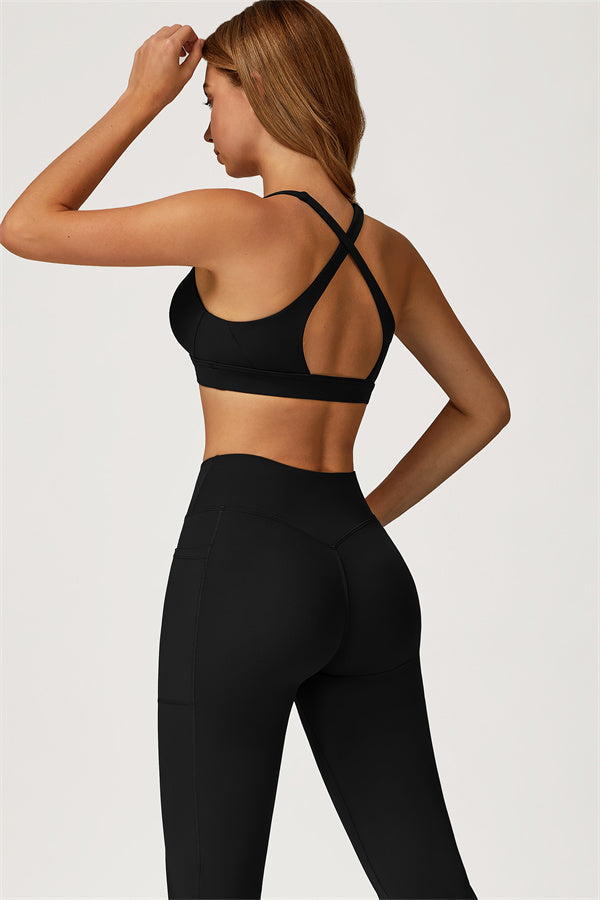 The Glacier Sports Bra Flared Leggings 2-Piece Set