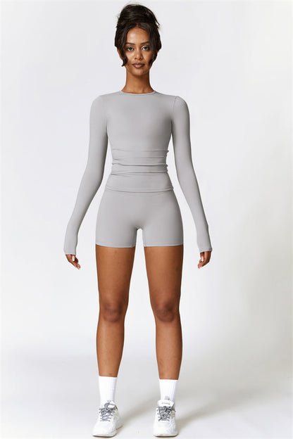 The Isabella Long Sleeve T-shirt Shorts 2-Piece Set