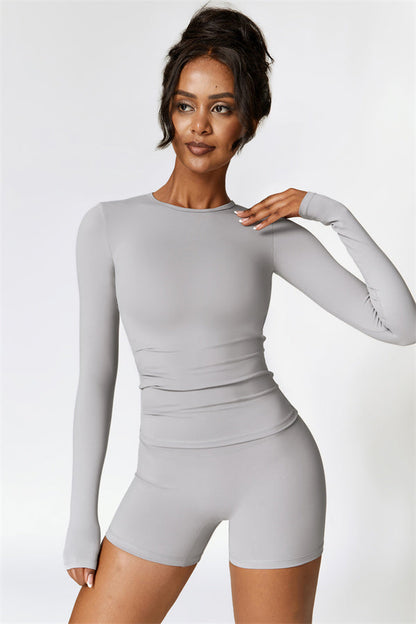 The Isabella Long Sleeve T-shirt Shorts 2-Piece Set