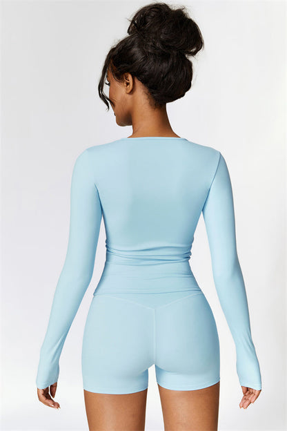 The Isabella Long Sleeve T-shirt Shorts 2-Piece Set