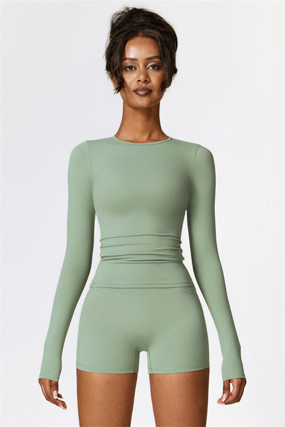 The Isabella Long Sleeve T-shirt Shorts 2-Piece Set