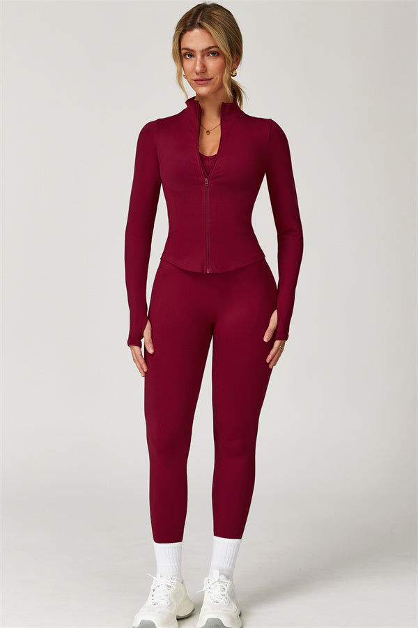 The Delight Jacket Sports Bra Leggings 3-Piece Set