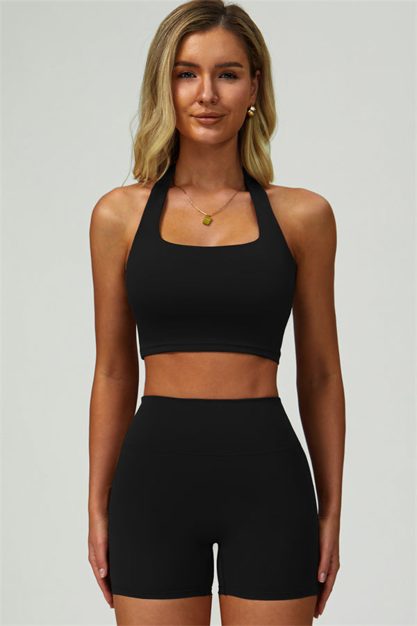 The Seraphine Halter Crop Top Shorts 2-Piece Set