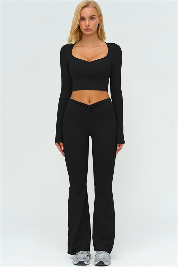 The Lushness Long Sleeve Crop top