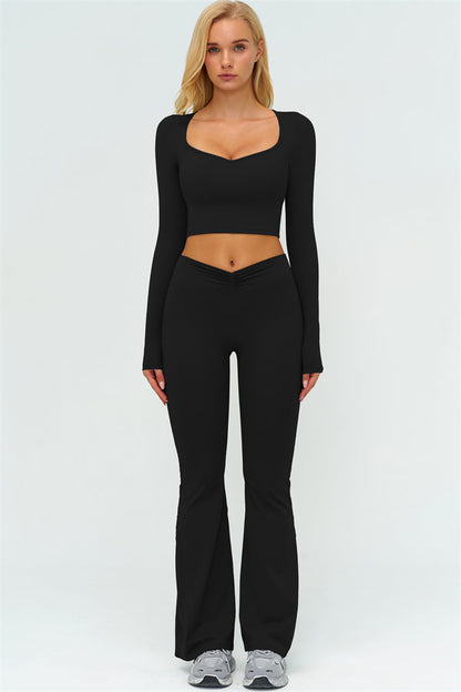The Lushness Long Sleeve Crop top