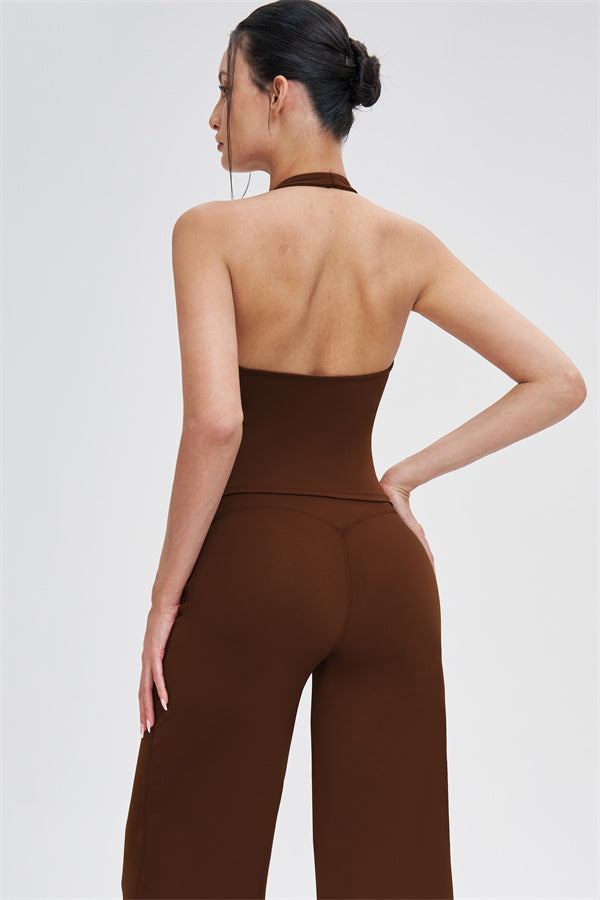 The Stride Crop Top Straight Leg Pants 2-Piece Set