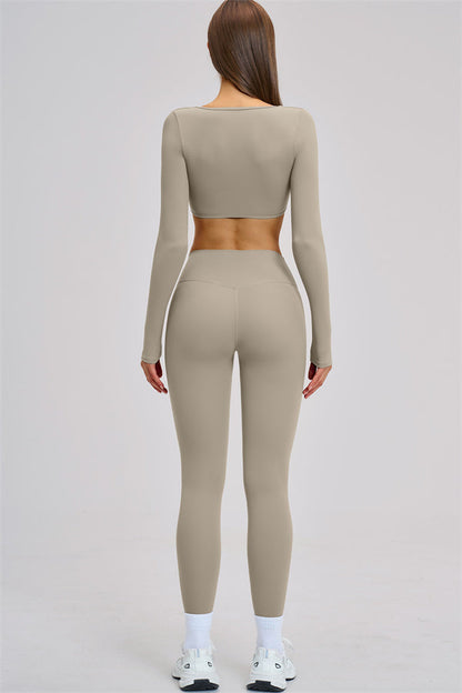 The Zestful Long Sleeve Crop Top