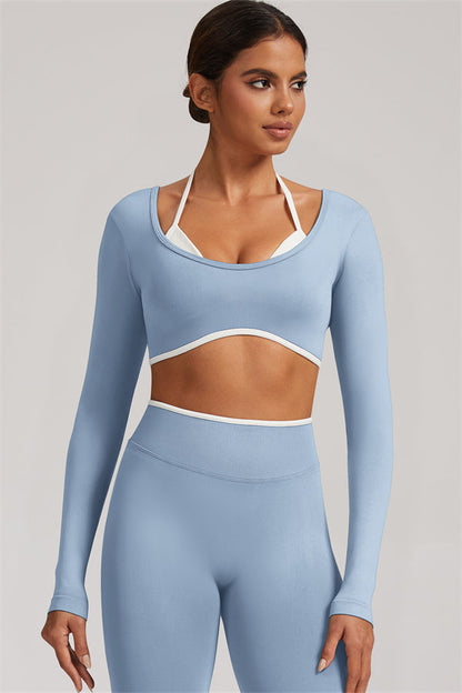 The Elevate Long Sleeve Crop top Leggings 2-Piece Set