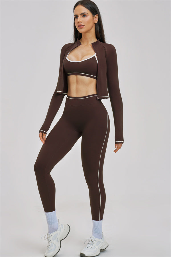 The Unbound Jacket Sports Bra Leggings 3-Piece Set