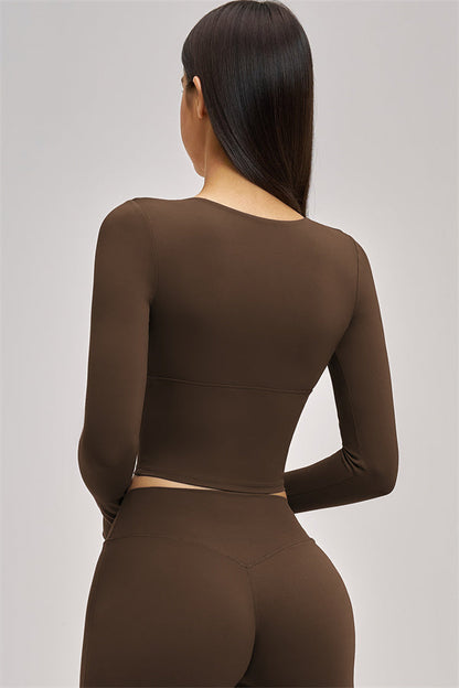 The Swoon Long Sleeve Crop top Shorts 2-Piece Set