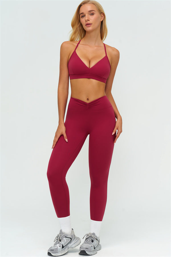 The Lushness Y-Back Sports Bra Leggings 2-Piece Set