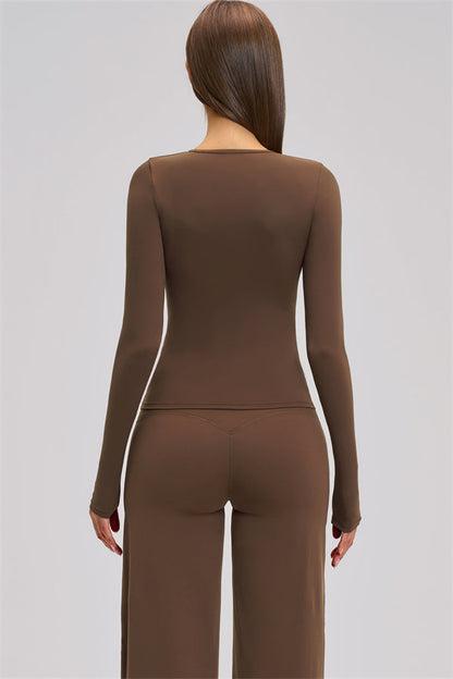 The Dynamic Long Sleeve T-shirt Straight Leg Pants 2-Piece Set