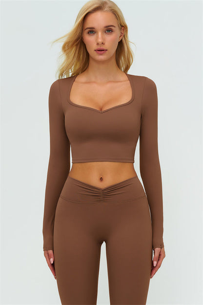 The Lushness Long Sleeve Crop top Leggings 2-Piece Set