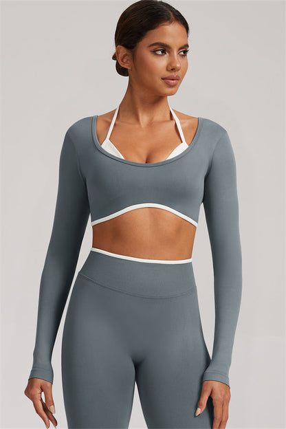 The Elevate Long Sleeve Crop top Leggings 2-Piece Set