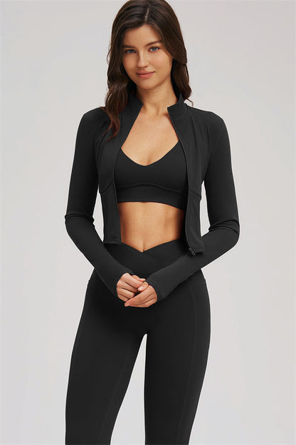 The Sizzle Zip Jacket Sports Bra Leggings 3-Piece Set