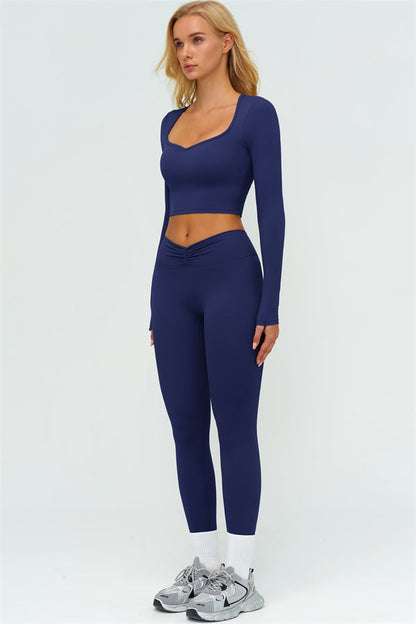 The Lushness Long Sleeve Crop top Leggings 2-Piece Set