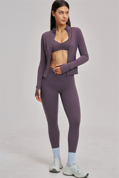 The Swoon Jacket Sports Bra Leggings 3-Piece Set