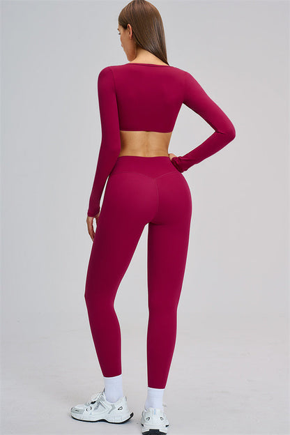 The Zestful Long Sleeve Crop Top