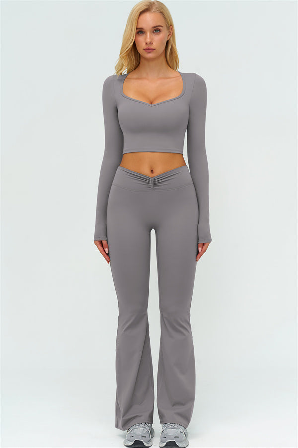 The Lushness Long Sleeve Crop top