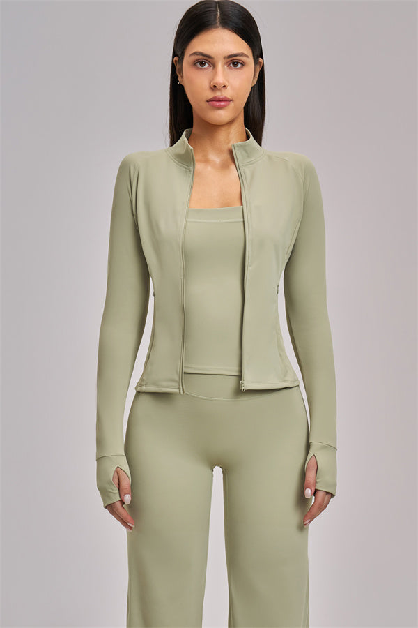 The Swoon Jacket Tank Top Flared Leggings 3-Piece Set