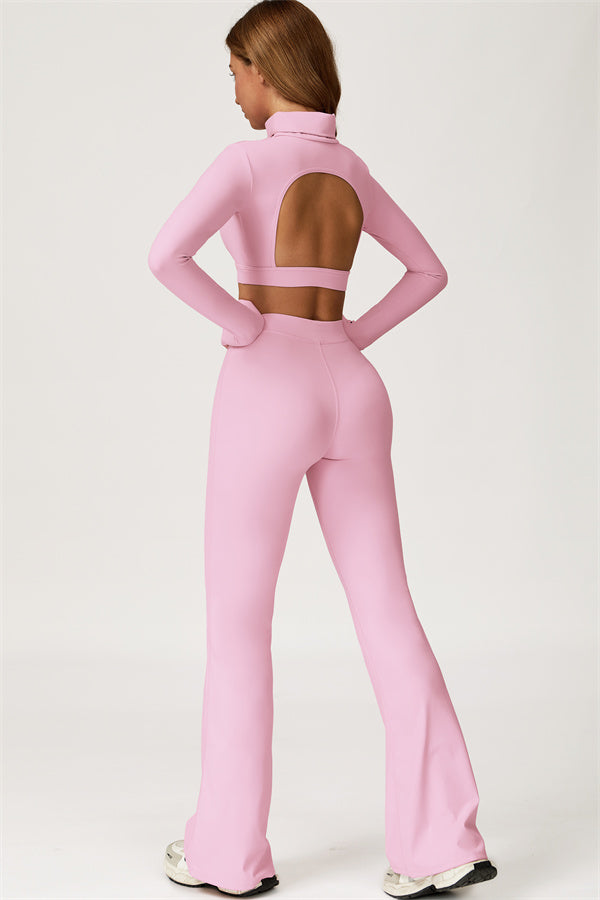 The Axis Crop Top Flared Leggings 2-Piece Set