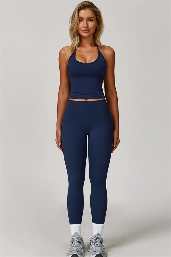 The Surge Halter Crop Top Leggings 2-Piece Set