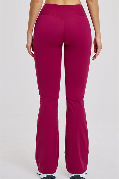The Zestful Long Sleeve Crop Top Flared Leggings 2-Piece Set