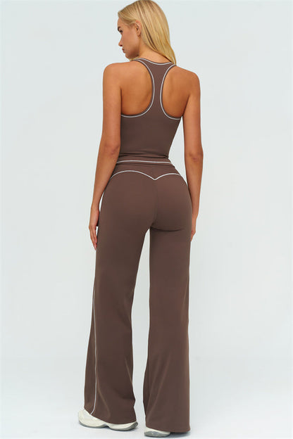 The Amara Crop Top Flared Leggings 2-Piece Set