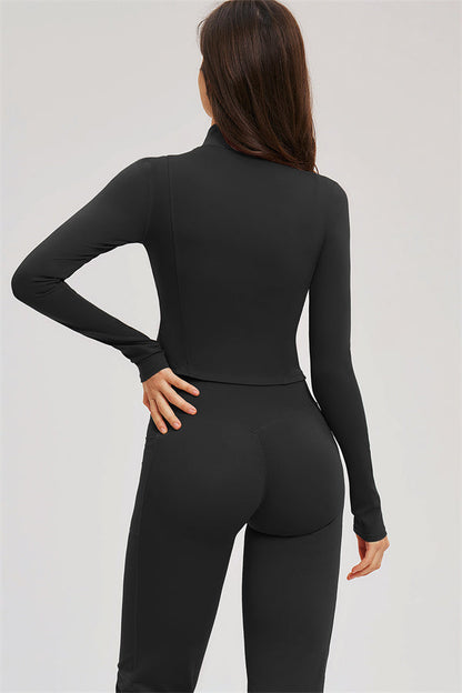 The Sizzle Zip Jacket Sports Bra Flared Leggings 3-Piece Set