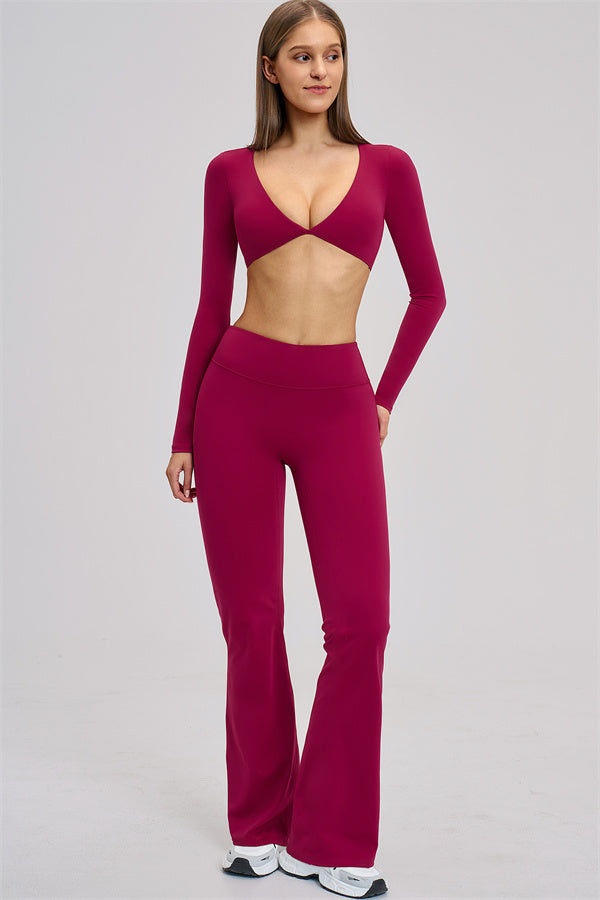 The Zestful Long Sleeve Crop Top