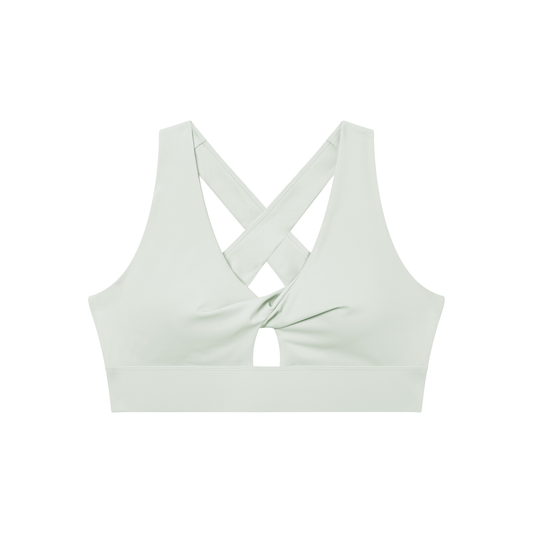 Loki & Ivy Women's Twist Front V-Neck Sports Bra