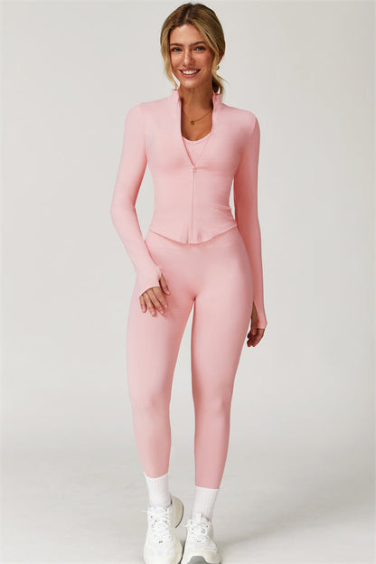 The Delight Jacket Sports Bra Leggings 3-Piece Set