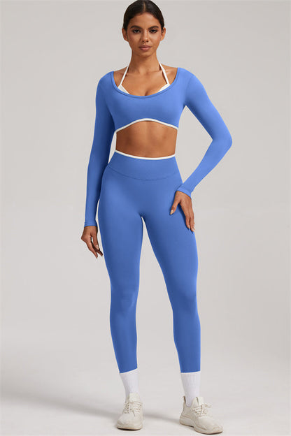 The Elevate New Long Sleeve Crop top Leggings 2-Piece Set