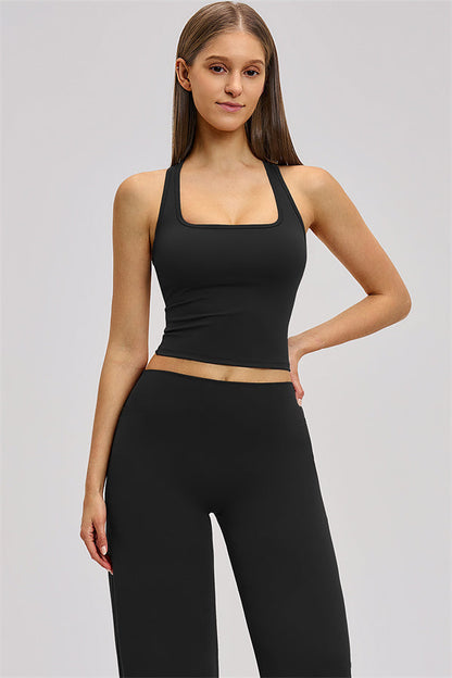 The Dynamic Crop Top Straight Leg Pants 2-Piece Set