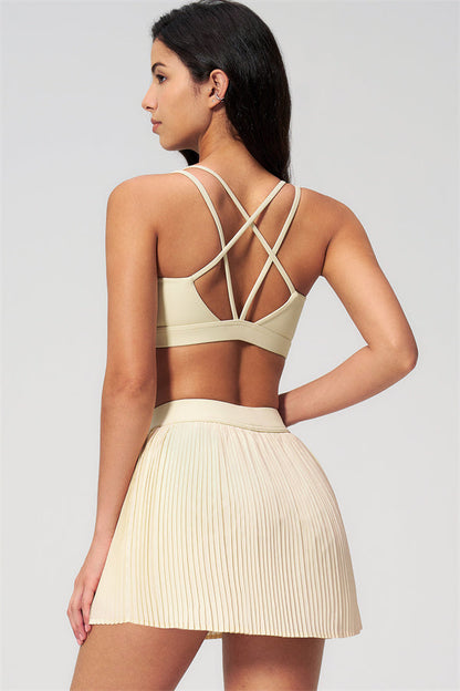The Balance Sports Bra Tennis Skirt 2-Piece Set