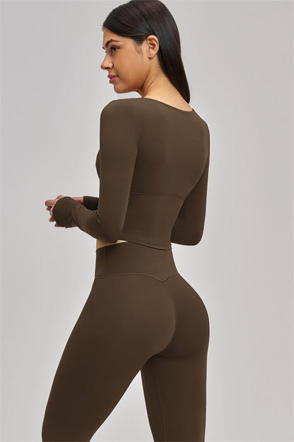 The Swoon Long Sleeve Crop top Leggings 2-Piece Set