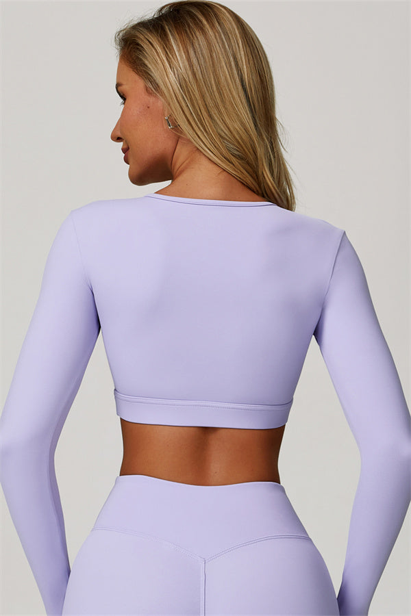 The Lavish Long Sleeve Cut-out Crop Top