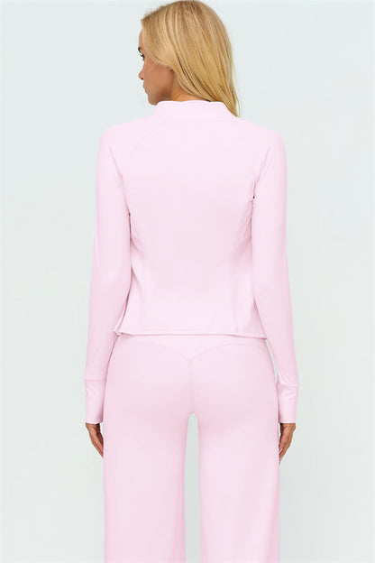The Twirl Zip Jacket Halter Tank Top New Straight Leg Pants 3-Piece Set