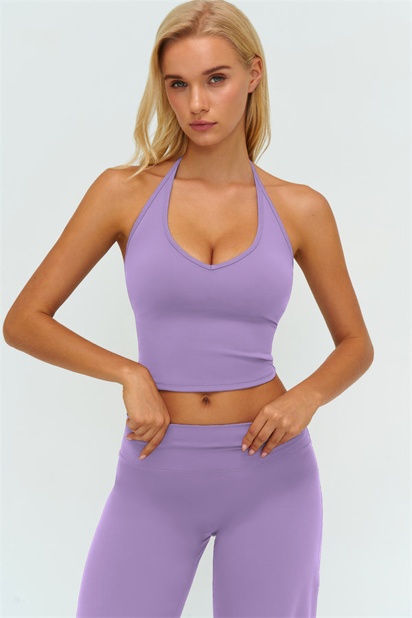 The Twirl Halter Tank Top New Straight Leg Pants 2-Piece Set