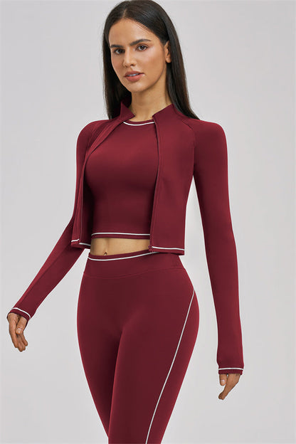 The Unbound Jacket Crop Top Leggings 3-Piece Set