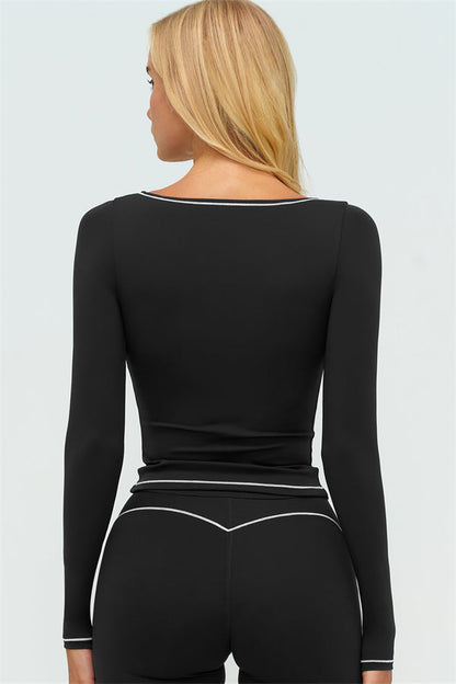 The Amara Long Sleeve T-shirt Shorts 2-Piece Set