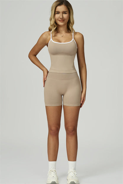 The Prime Line Crop Top Shorts 2-Piece Set