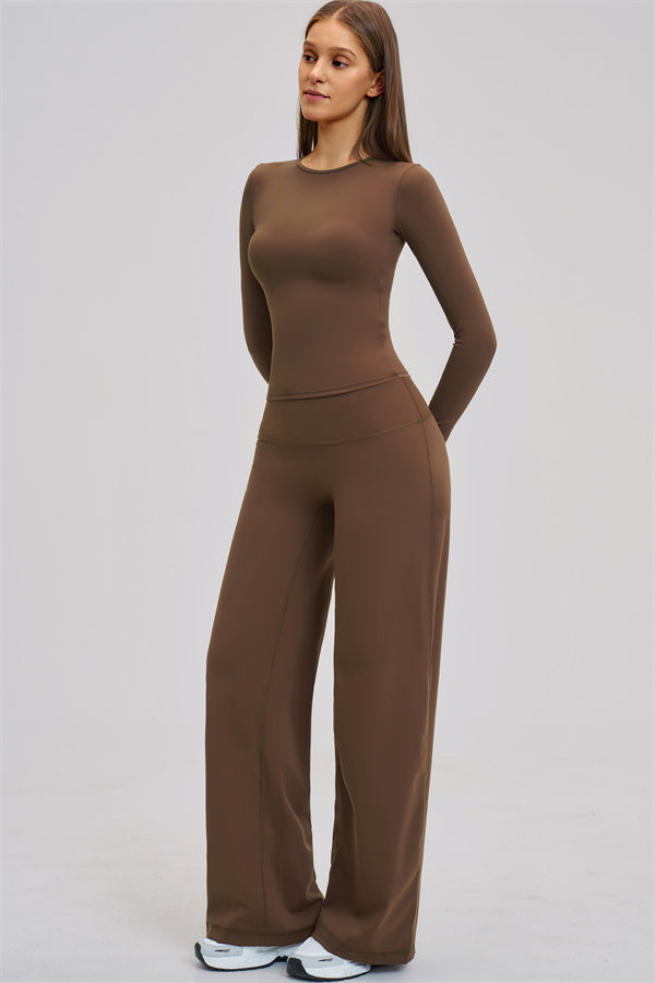 The Dynamic Long Sleeve T-shirt Straight Leg Pants 2-Piece Set