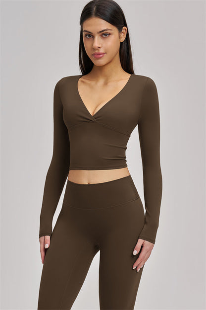 The Swoon Long Sleeve Crop top Leggings 2-Piece Set