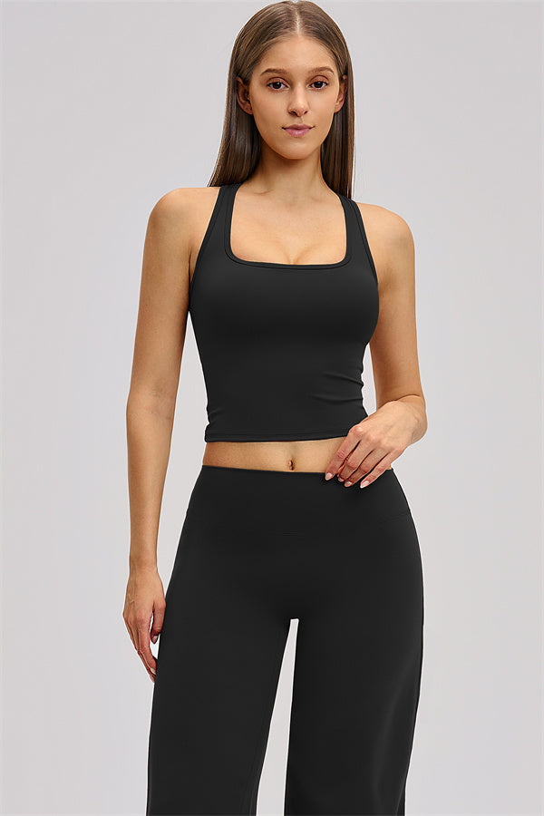The Dynamic Crop Top Straight Leg Pants 2-Piece Set