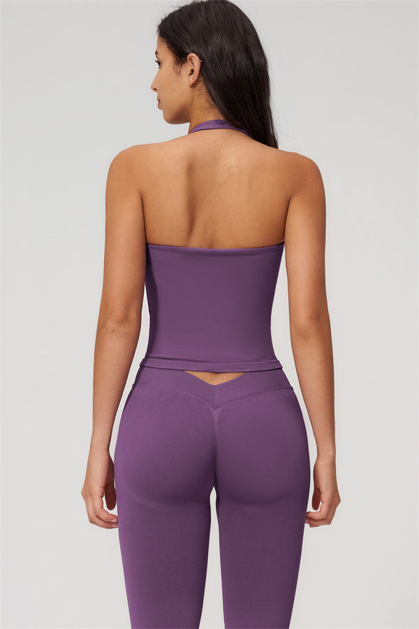 The Empower Halter Crop Top Leggings 2-Piece Set
